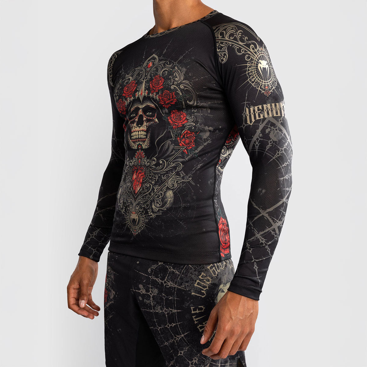 Venum Santa Muerte 5.0 Langarm Schwarz-Gold