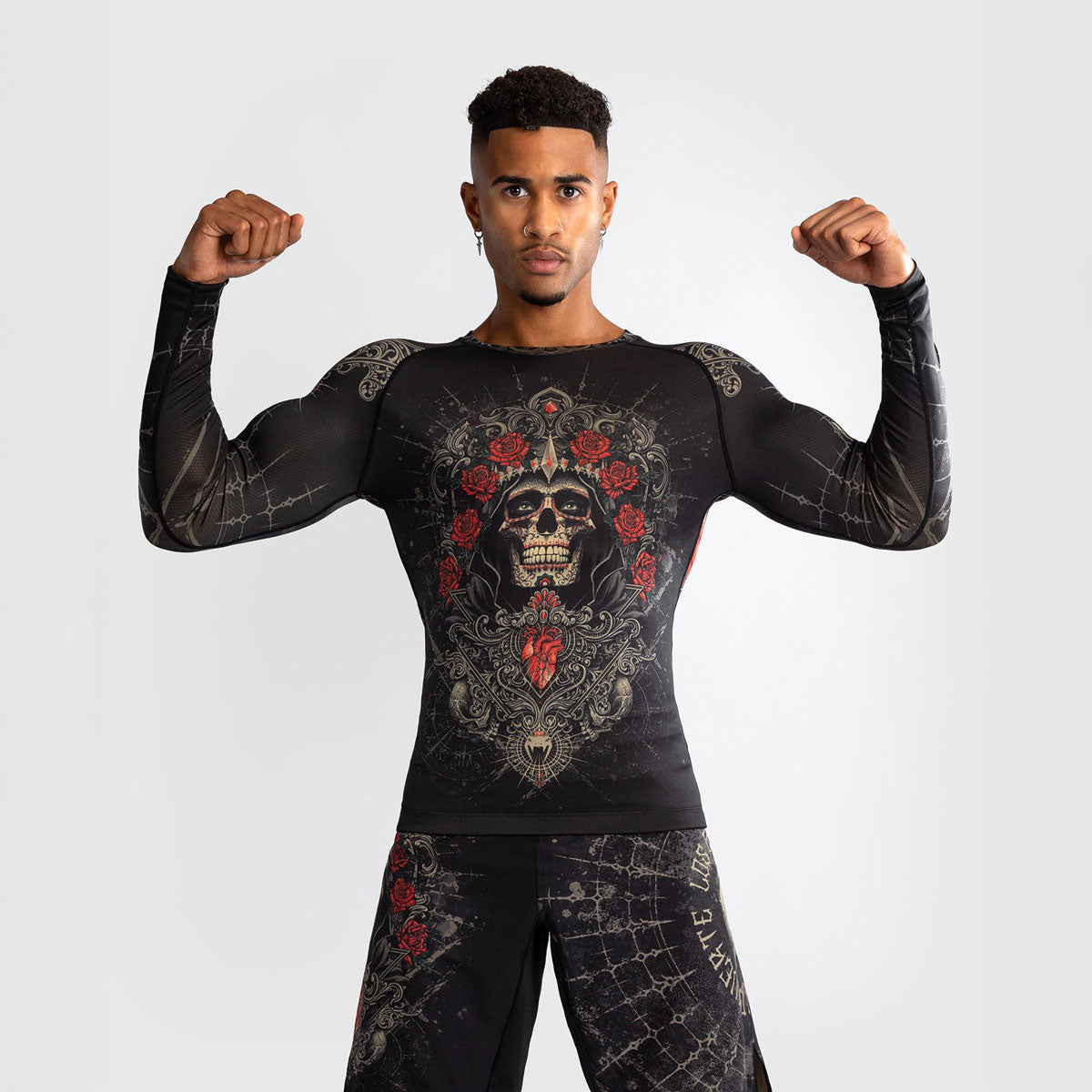 Venum Santa Muerte 5.0 Langarm Schwarz-Gold