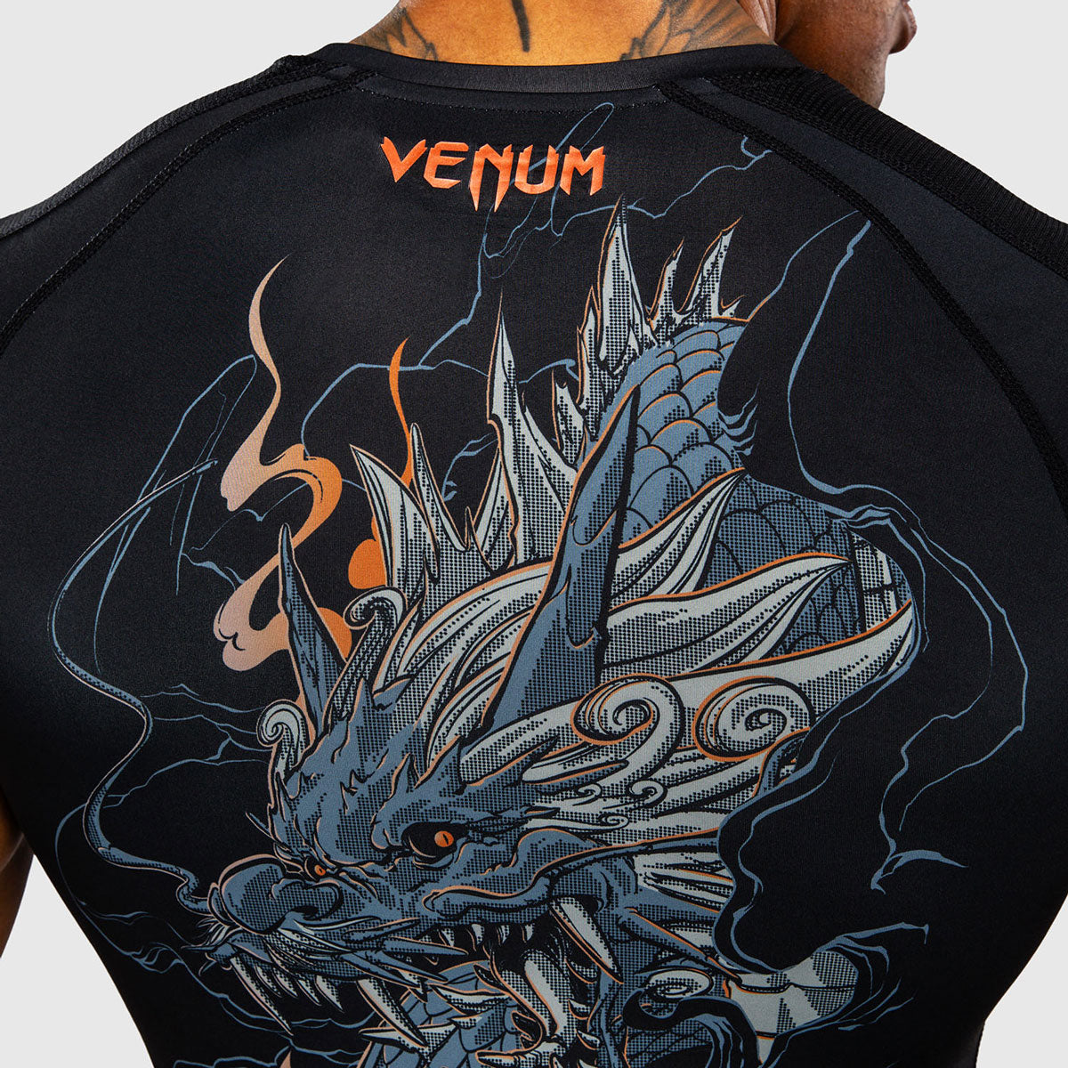 Venum Thunder Dragon Rashguard Kurzarm Schwarz