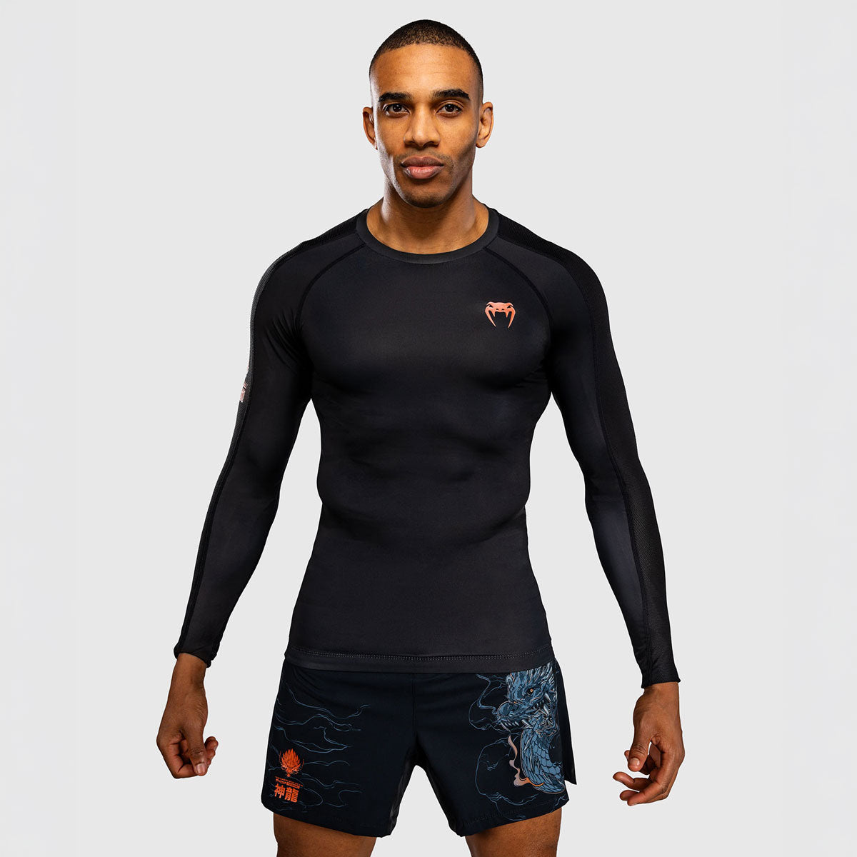 Venum Thunder Dragon Rashguard Langarm Schwarz