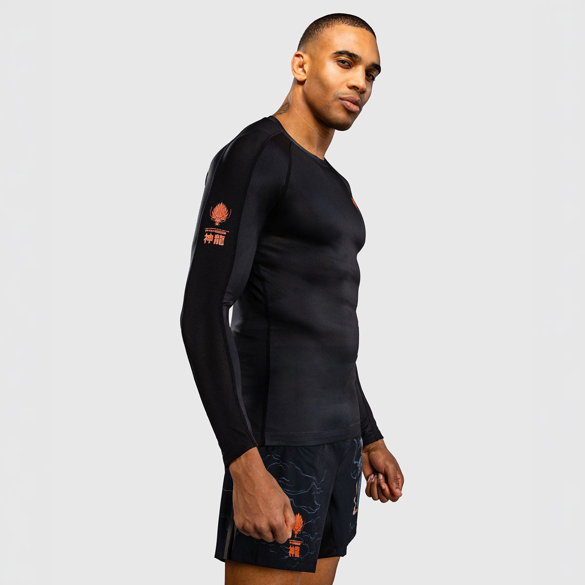 Venum Thunder Dragon Rashguard Langarm Schwarz