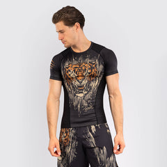 Venum Tiger Rashguard Kurzarm Schwarz