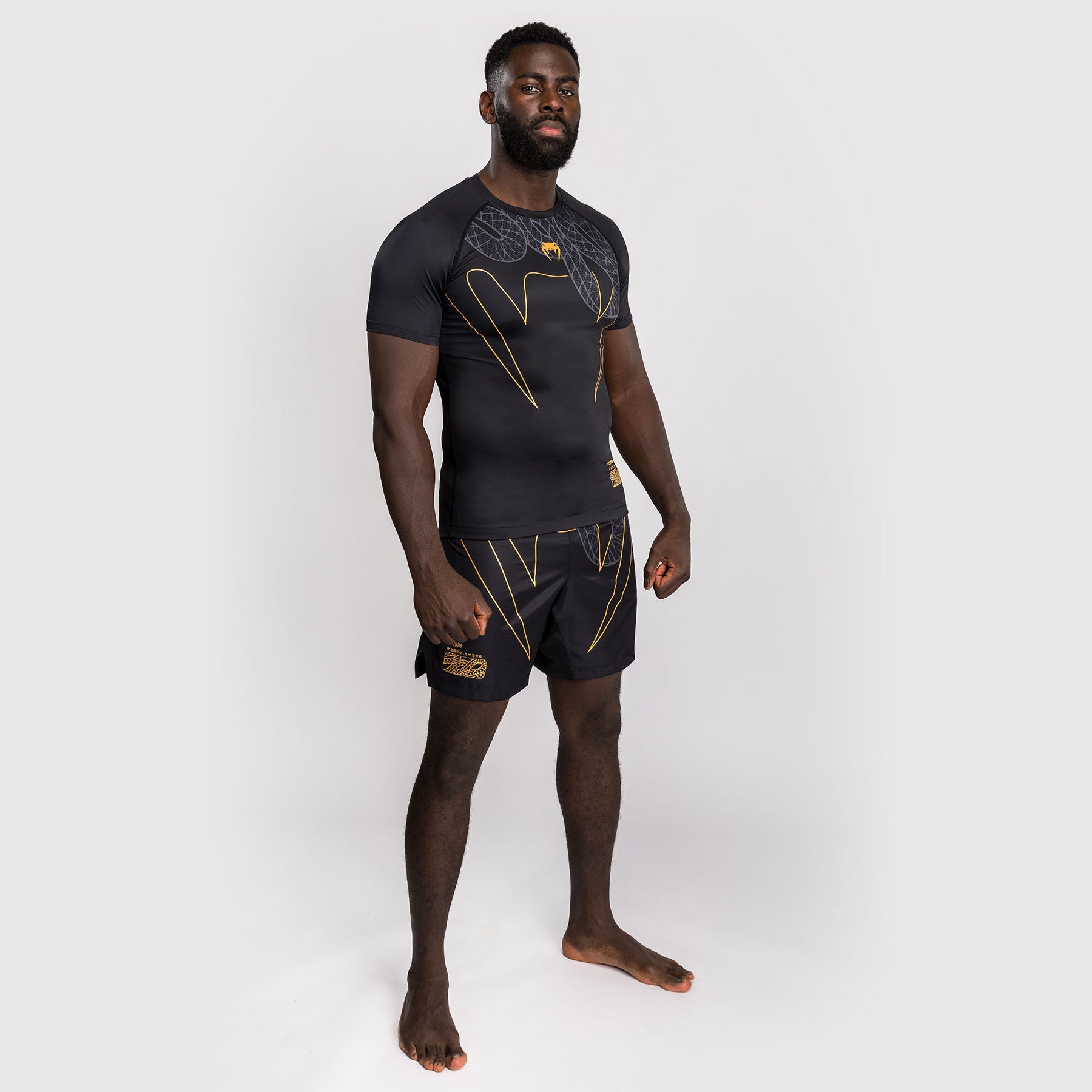Venum Serpenti Rashguard Kurzarm Schwarz