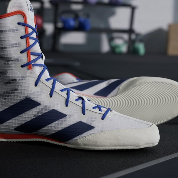 Boxschuhe Adidas Box Hog 4 Weiß-blau