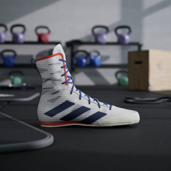 Boxschuhe Adidas Box Hog 4 Weiß-blau