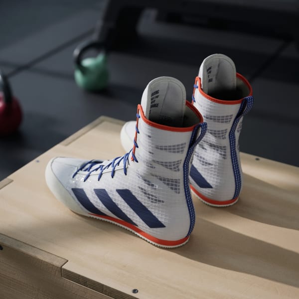 Boxschuhe Adidas Box Hog 4 Weiß-blau