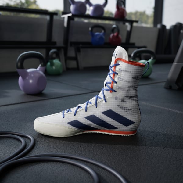 Boxschuhe Adidas Box Hog 4 Weiß-blau