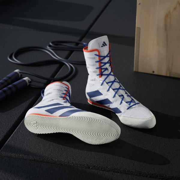 Boxschuhe Adidas Box Hog 4 Weiß-blau