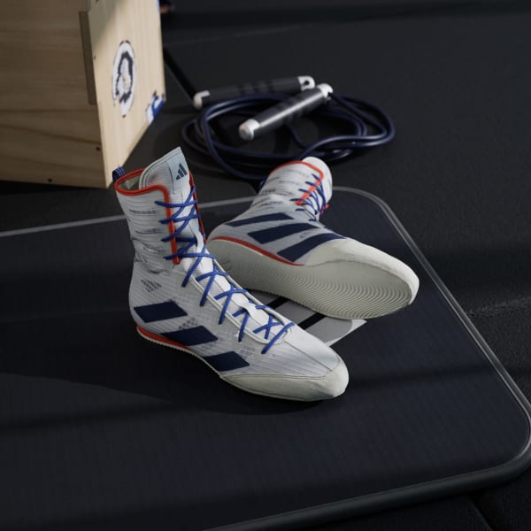 Boxschuhe Adidas Box Hog 4 Weiß-blau
