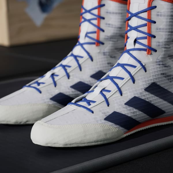 Boxschuhe Adidas Box Hog 4 Weiß-blau