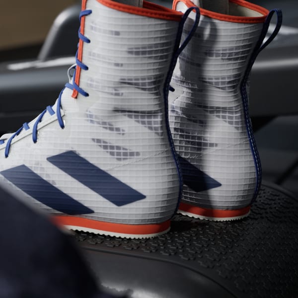 Boxschuhe Adidas Box Hog 4 Weiß-blau