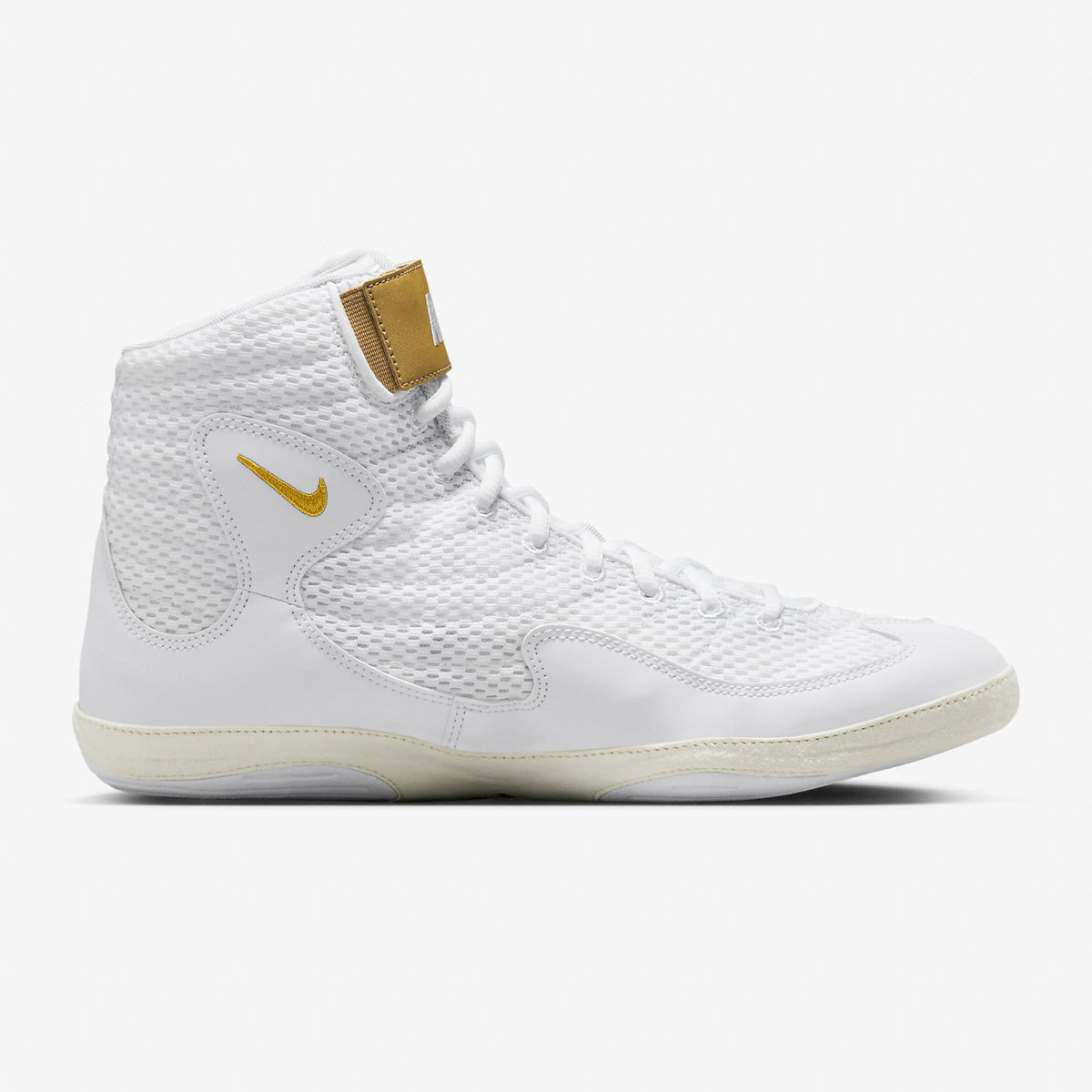 Ringerschuhe-Wrestling Nike Inflict 3 Weiß-Gold