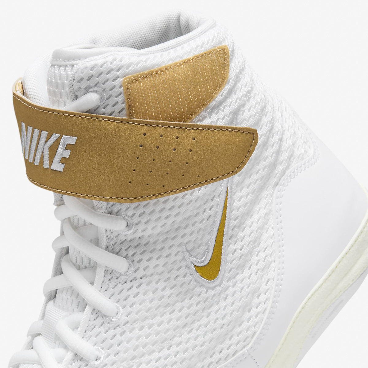 Ringerschuhe-Wrestling Nike Inflict 3 Weiß-Gold