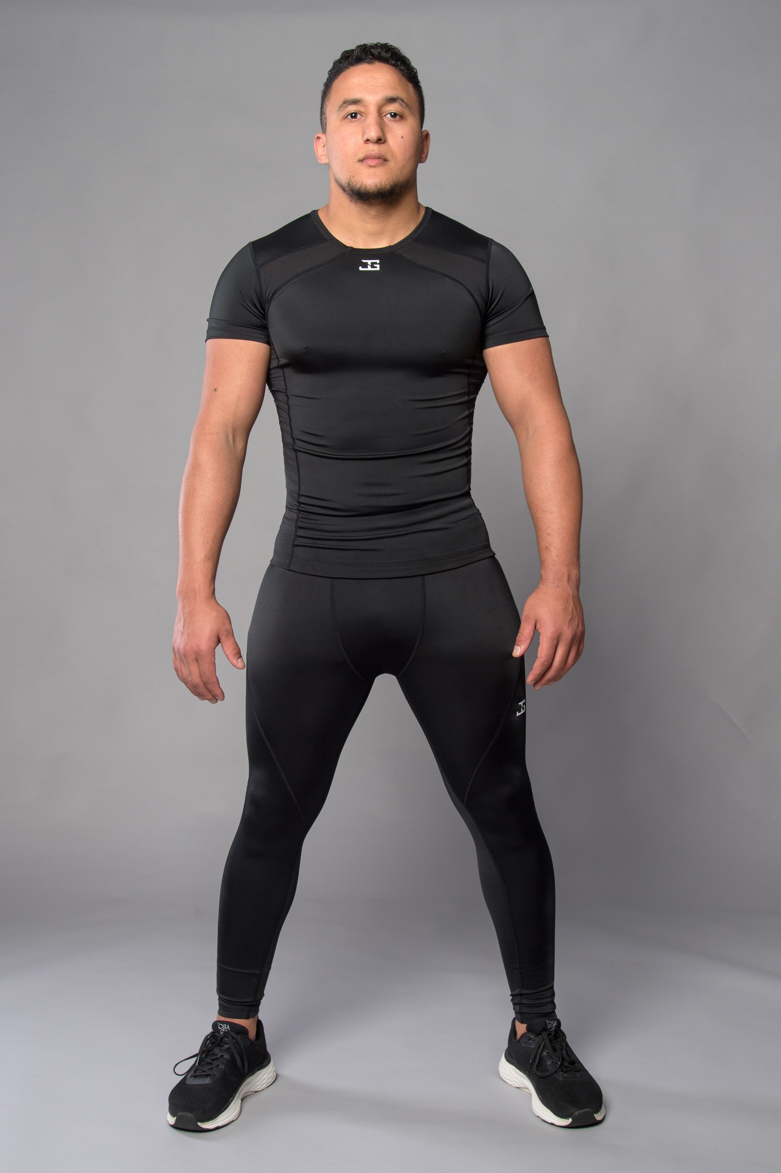 Joya Rashguard Korte Mouwen - Zwart/Wit