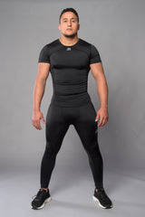 Joya Rashguard Korte Mouwen - Zwart/Wit