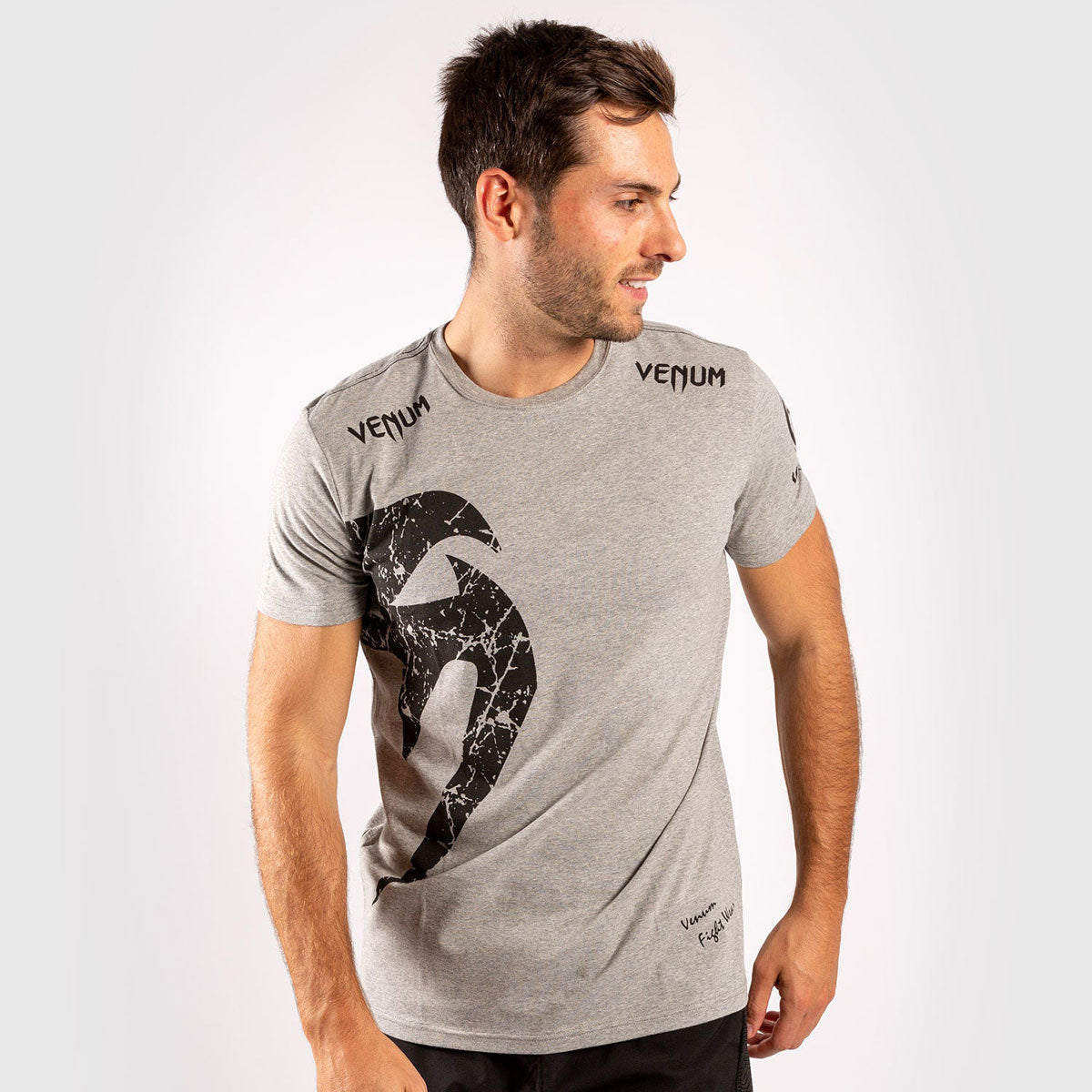 T-Shirt aus Baumwolle Venum Giant Grau-Schwarz