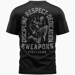 T-Shirt 8 Weapons Tombstone Schwarz