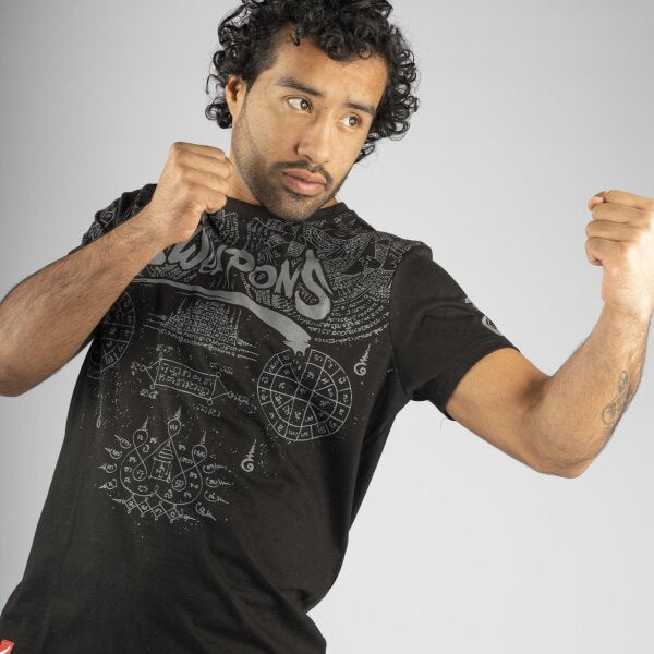T-Shirt 8 Weapons Yantra Schwarz