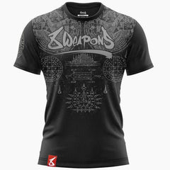 T-Shirt 8 Weapons Yantra Schwarz