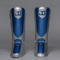 Joyagear Performance Shinguards Blue/Silver