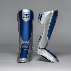 Joyagear Performance Shinguards Blue/Silver