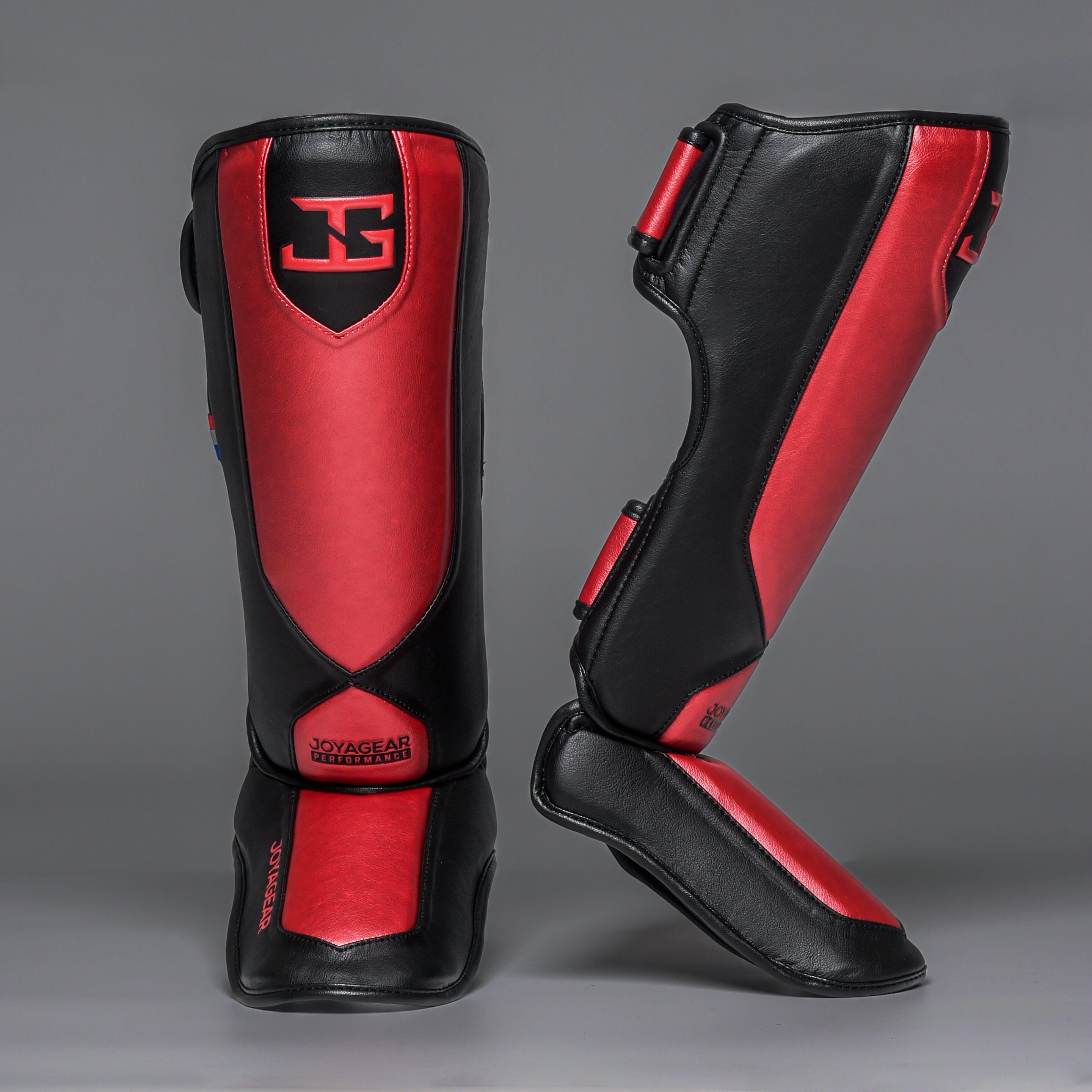 Joyagear Performance Shinguards Black/Red