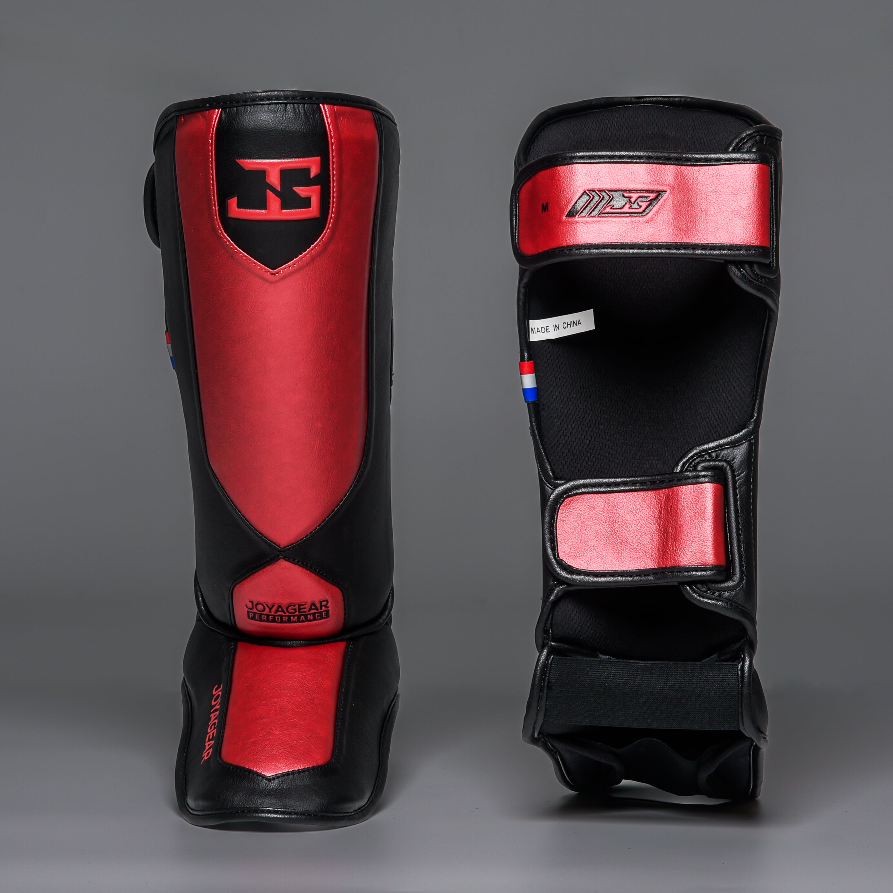 Joyagear Performance Shinguards Black/Red