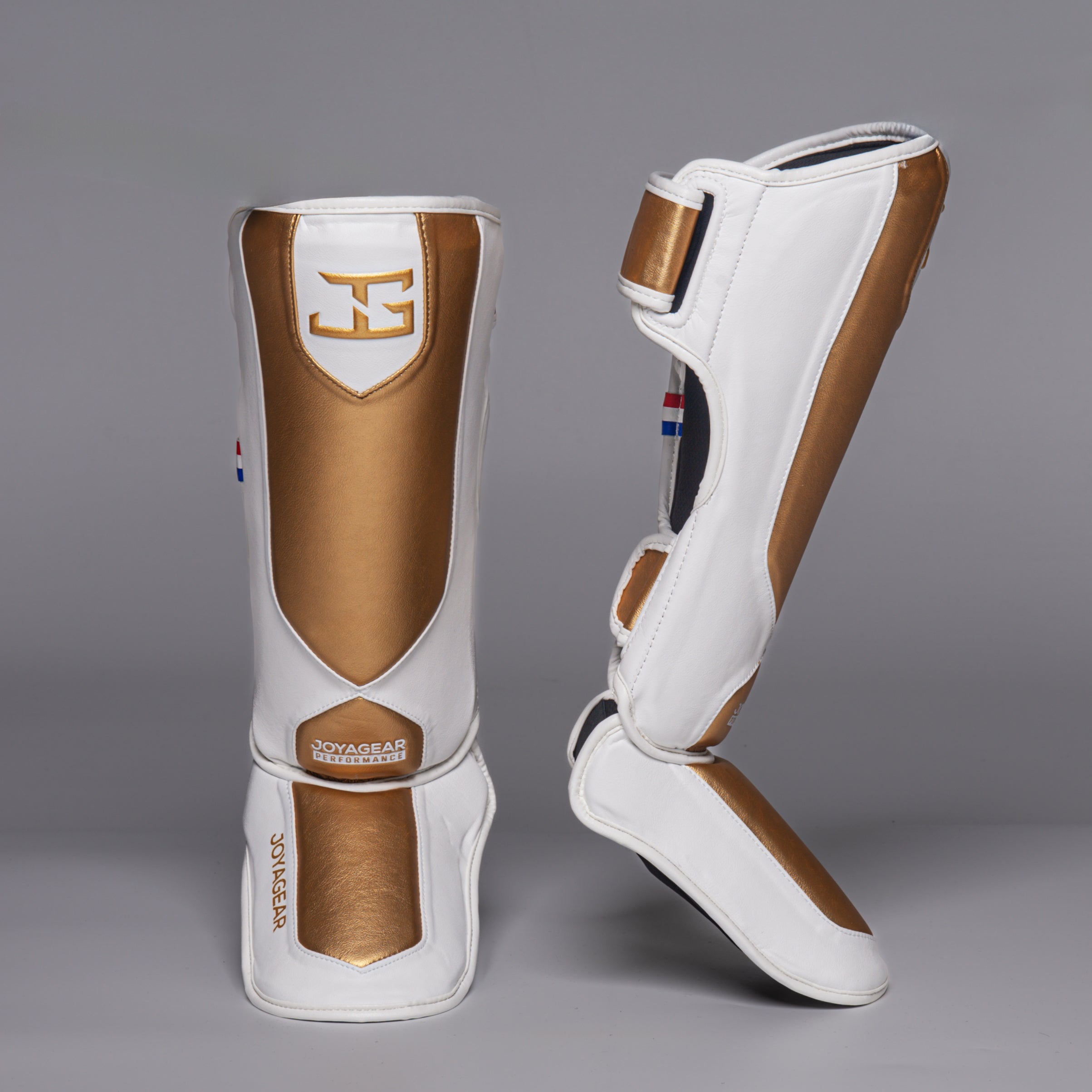 Joyagear Performance Shinguards White/Gold