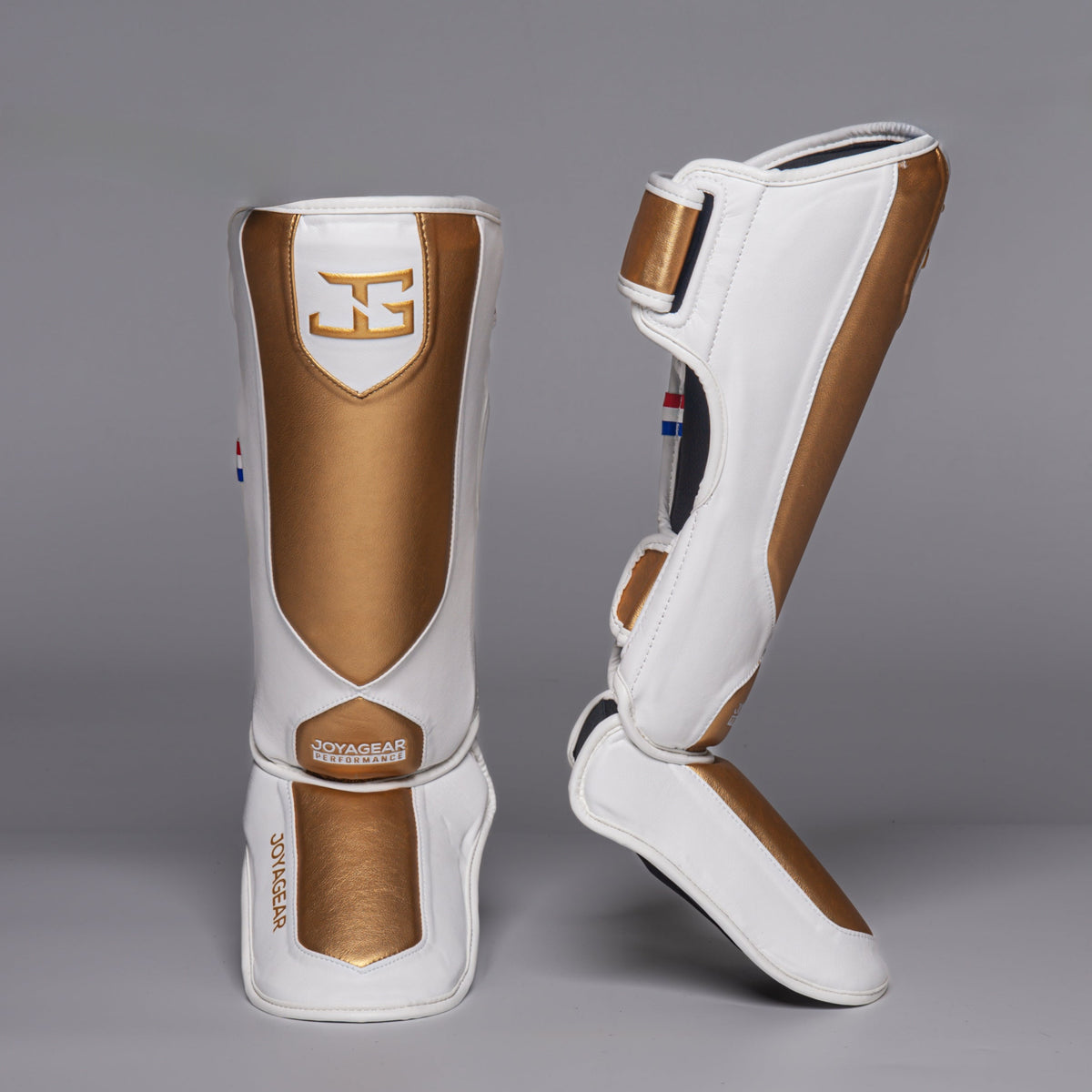 Joyagear Performance Shinguards White/Gold