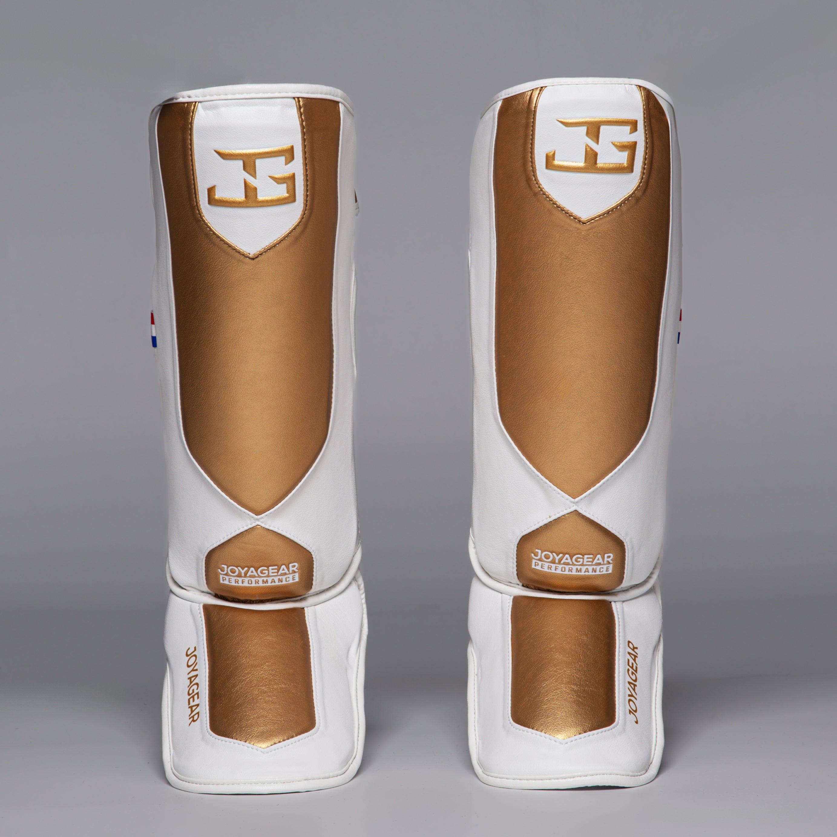 Joyagear Performance Shinguards White/Gold