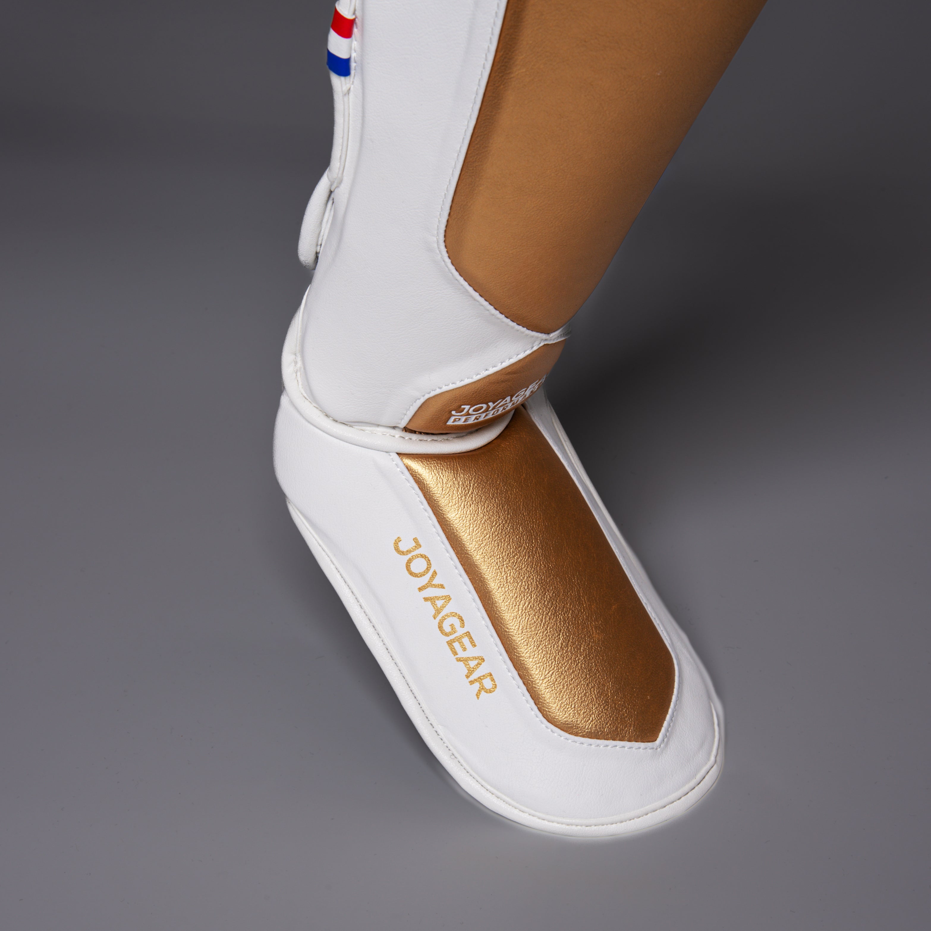 Joyagear Performance Shinguards White/Gold