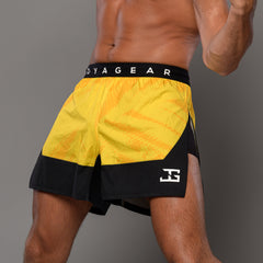 Joyagear Elite High Split MMA Short Yellow