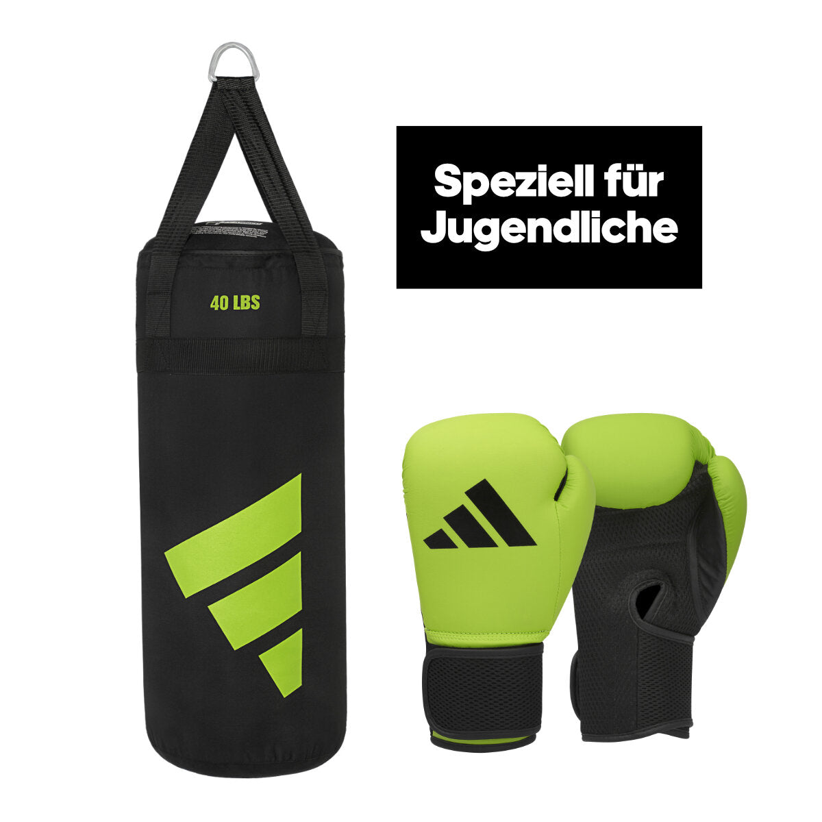 adidas Youth Boxing Kit 04 green/black 10oz