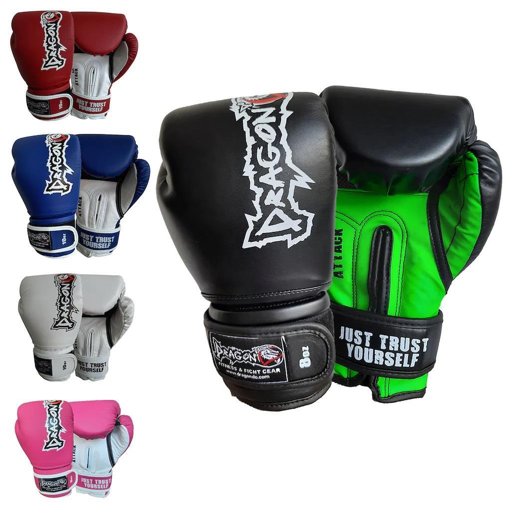 DragonDo 30095-P Attack-5 Boxhandschuhe, Muay Thai Kick Boxhandschuhe