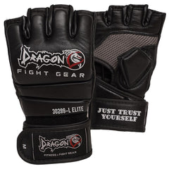 DragonDo 30299-L Elite MMA Handschuhe Echtes Leder Free Fighting Handschuhe