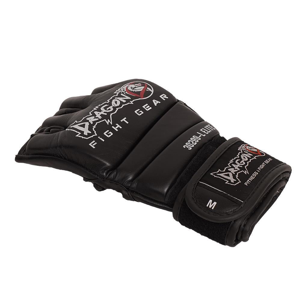 DragonDo 30299-L Elite MMA Handschuhe Echtes Leder Free Fighting Handschuhe