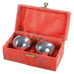 Chinesische Kugeln mit Klang silber/chrom