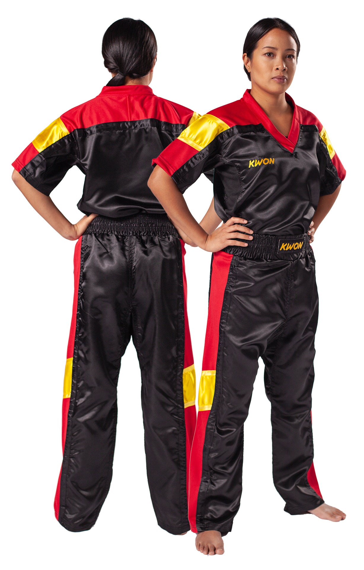 Kickboxing uniform Nation black/red/gold