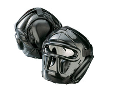 Head guard black line with top pad