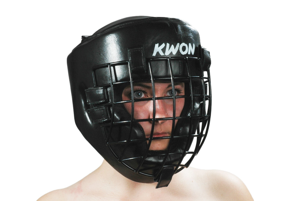 Head protector with iron grid