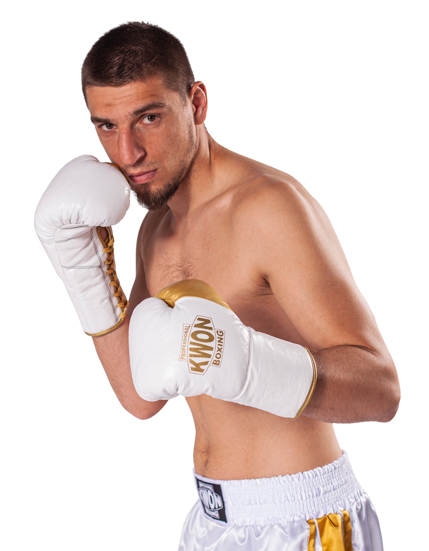Boxing gloves leather with laces