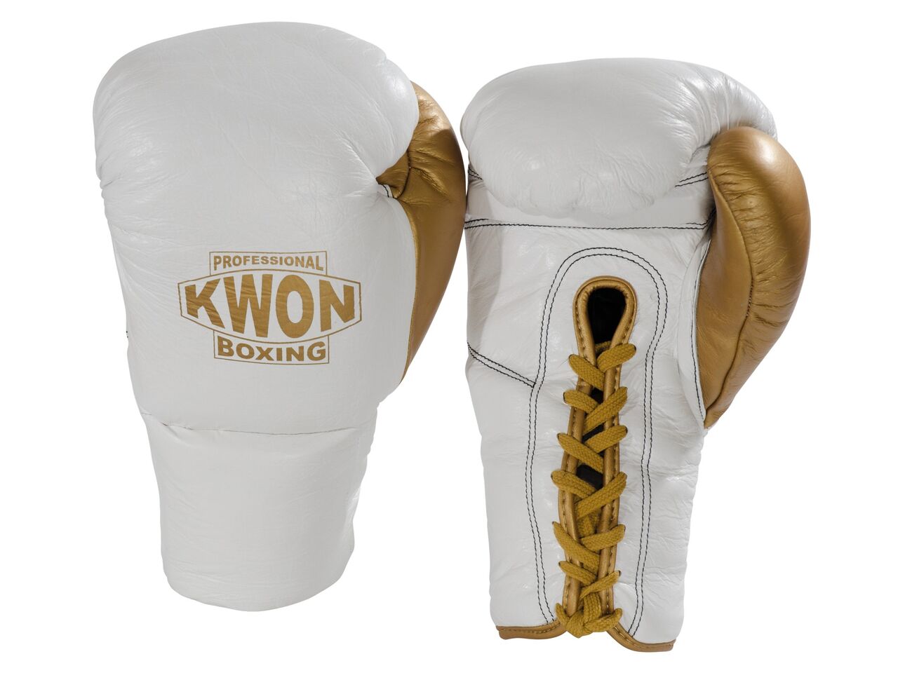 Boxing gloves leather with laces