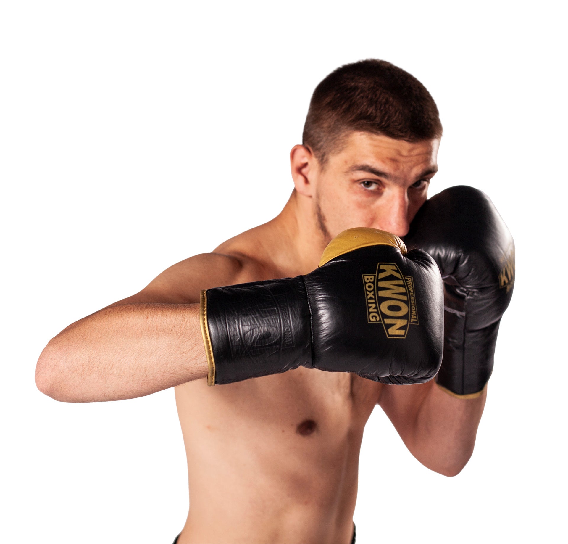 Boxing gloves leather with laces