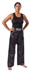 Satin pants black
