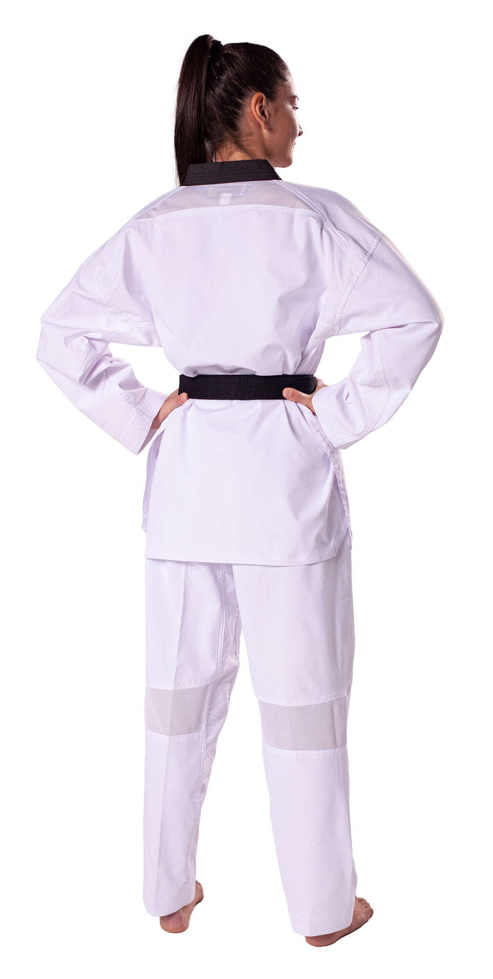 Taekwondo uniform Premiere Plus black lapel - WT recognized