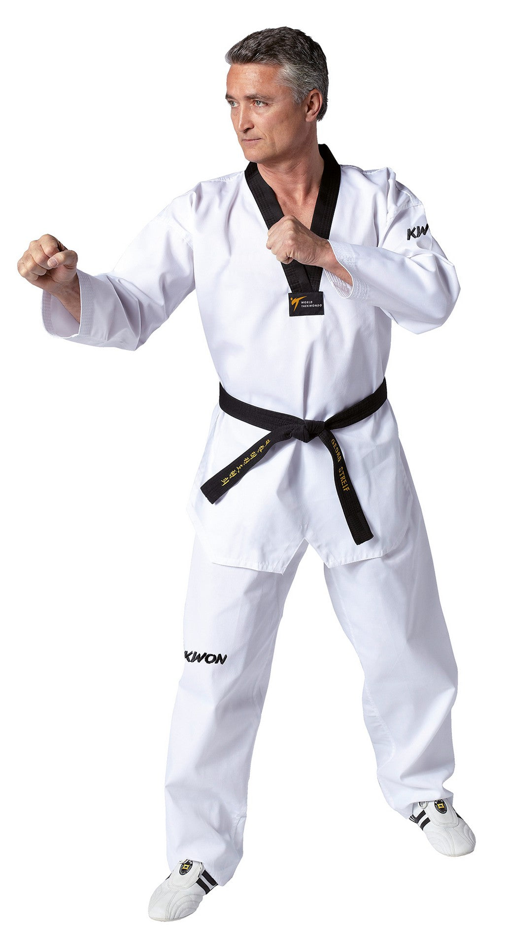 Taekwondo uniform Victory black lapel - WT recognized