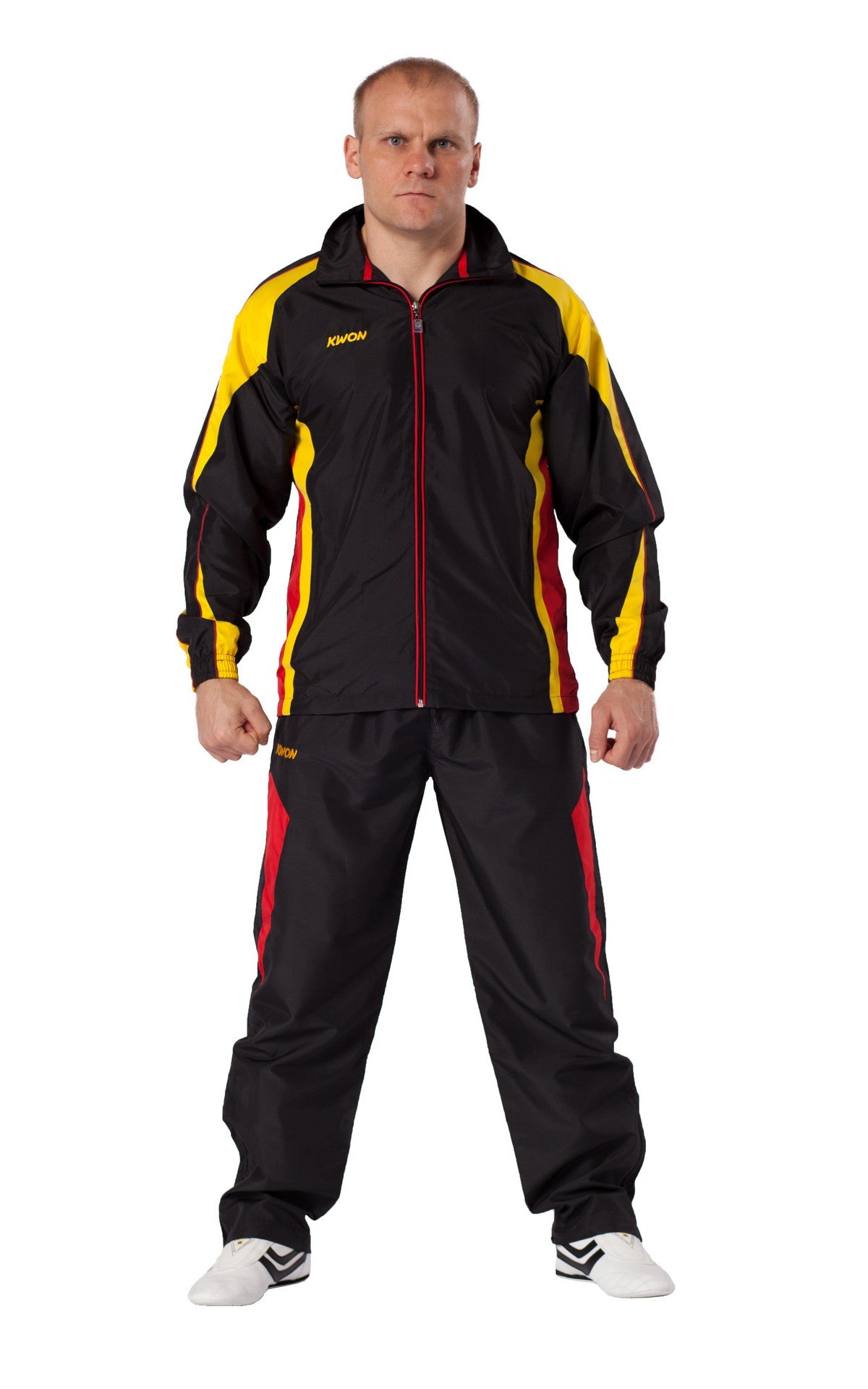 Trainingsanzug Performance Micro schwarz/rot/gelb