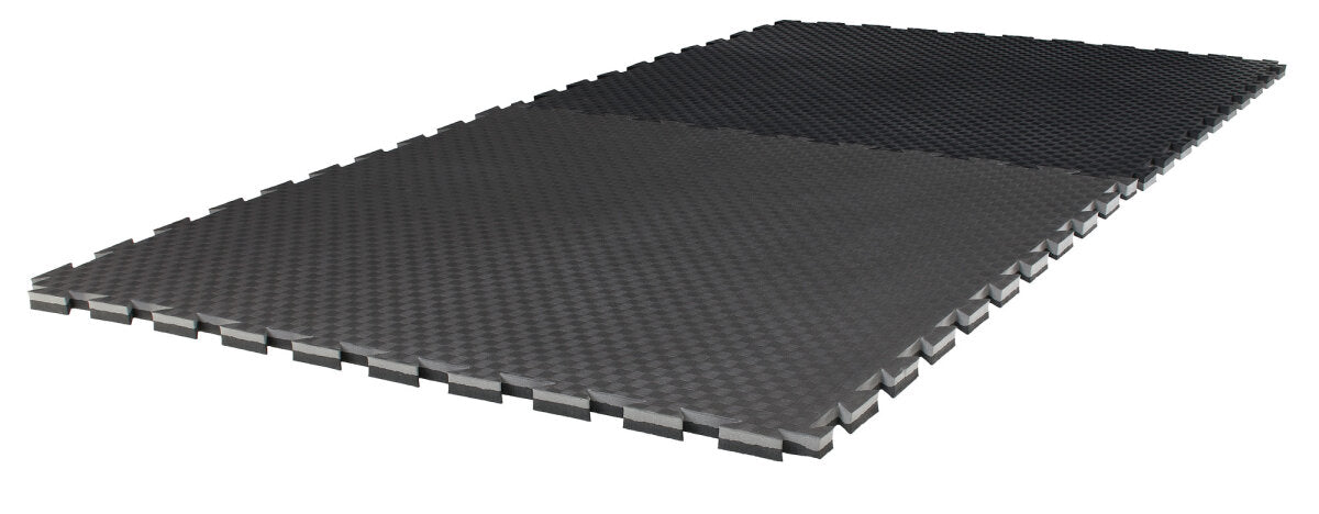 Puzzlematte "Checker" 2 cm grau/schwarz Wendematte