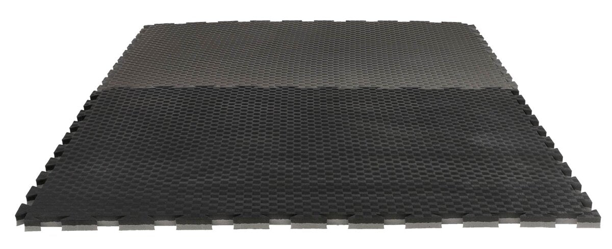 Puzzlematte "Checker" 2 cm grau/schwarz Wendematte