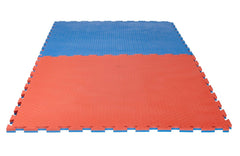 Puzzlematte "Checker" 2 cm rot/blau Wendematte